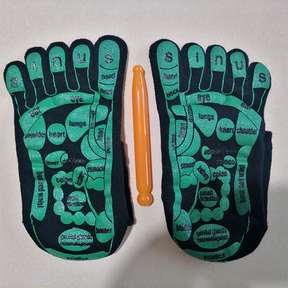 Akupressur-Reflexzonenmassage-Fußmassage-Socken - Unisex - Schwarz - image 2