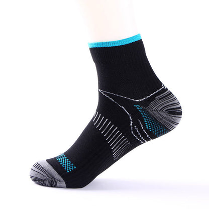 Elastische Sport-Knöchelkompressionsstrümpfe (10 Paar) - Hellblau - L/XL - image 17