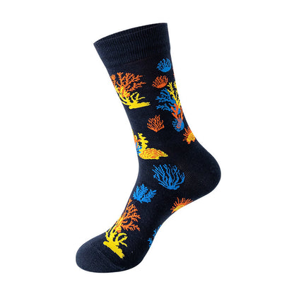 Crew-Socken mit Meerestieren in Übergröße (5 Paar)