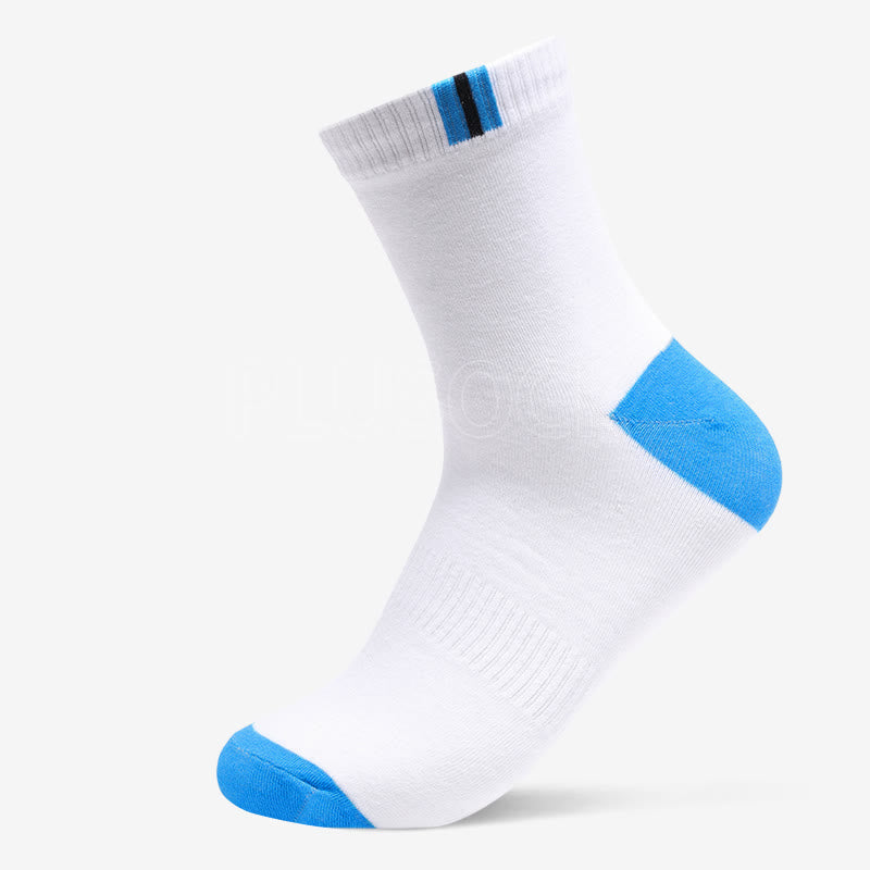 Atmungsaktive Baumwollsocken mit Belüftung (3 Paar) - 43-48 - Weiß&Blau - image 2