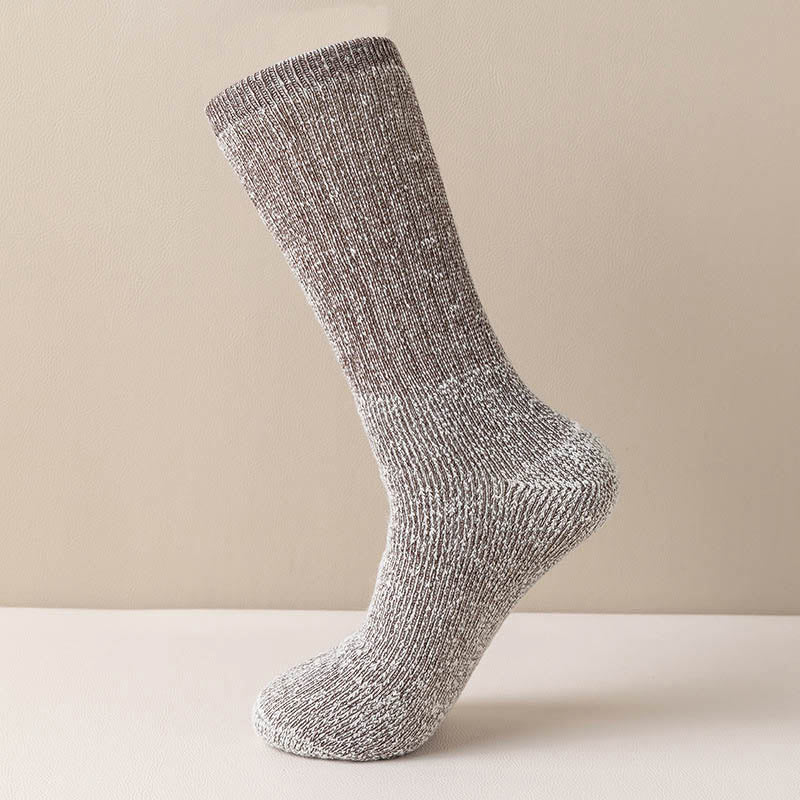 Plus Size Outdoor-Sportsocken aus warmer Wolle (3 Paar) - Kaffee - EU39-45 (US6-11) - image 4