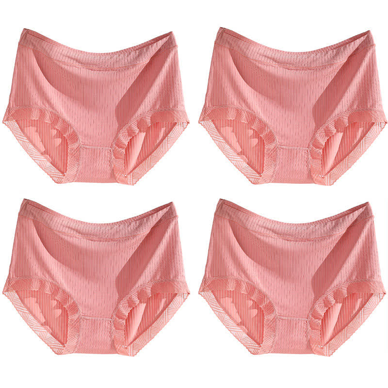 Nahtlose Slips mit hohem Bund (4 Paar) - Rosa - 4XL - image 16