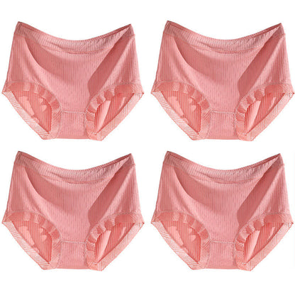 Nahtlose Slips mit hohem Bund (4 Paar) - Rosa - 4XL - image 16