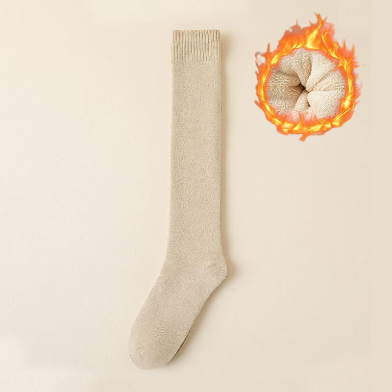 Dicke, einfarbige Kniestrümpfe (6 Paar) - Aprikose - EU35-40 (US2-7) - image 8