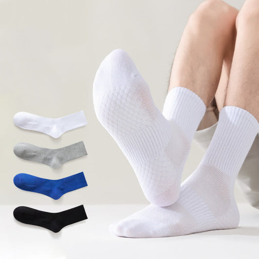 Atmungsaktive, einfarbige Viertelsocken (4 Paar) - image 0