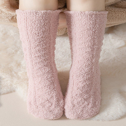 Thermo-Kniestrümpfe aus Korallenfleece in Übergröße (5 Paar)