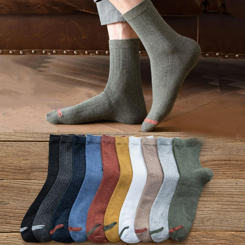 Einfarbige Futter-Baumwollsocken (6 Paar) - image 0