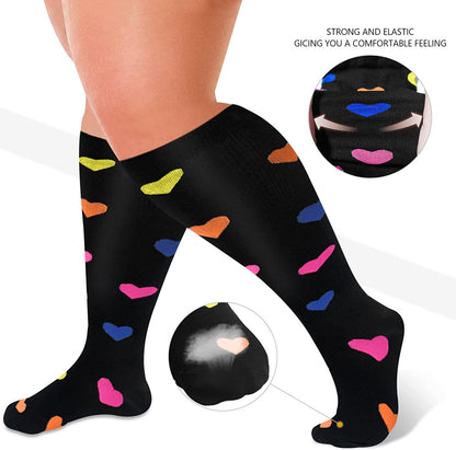 Skin Heart Dot Kompressionsstrümpfe in Übergrößen 2XL-7XL (3 Paar) - image 4