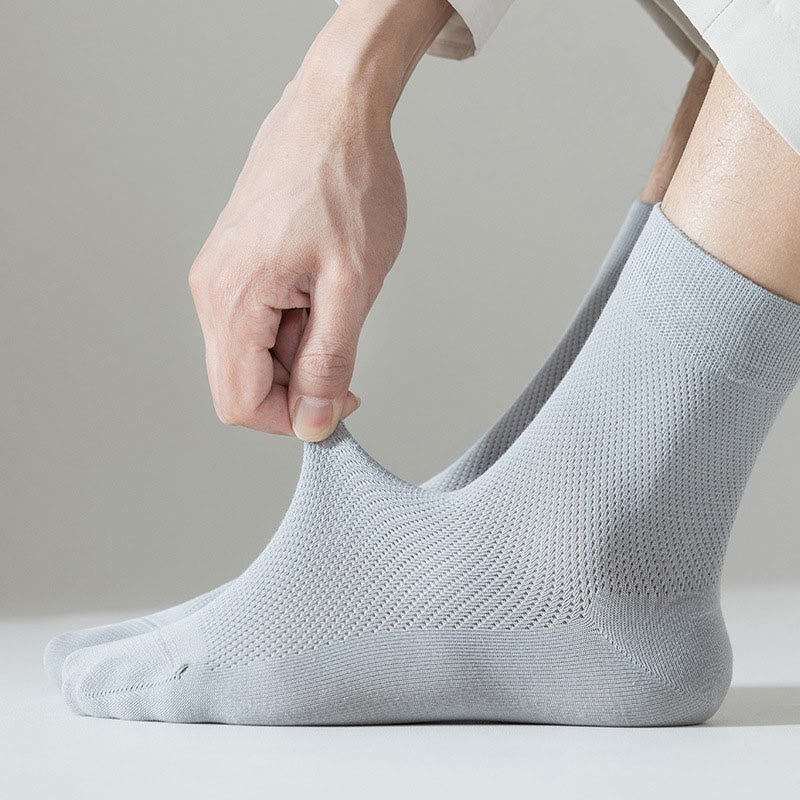 Mehrfarbige Viertelsocken aus Netzstoff in Übergröße (5 Paar)