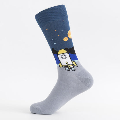 Crew-Socken mit Alien- und Außerirdischen-Motiv in Übergröße (5 Paar) - image 5