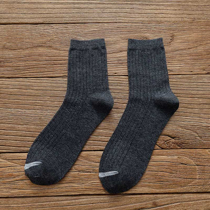 Baumwollsocken in Übergröße, einfarbig (6 Paar)