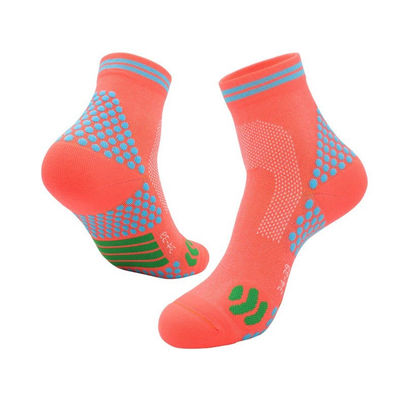 Hochelastische, professionelle Sport-Kompressionsstrümpfe (3 Paar) - Orange&Seeblau - L - image 13