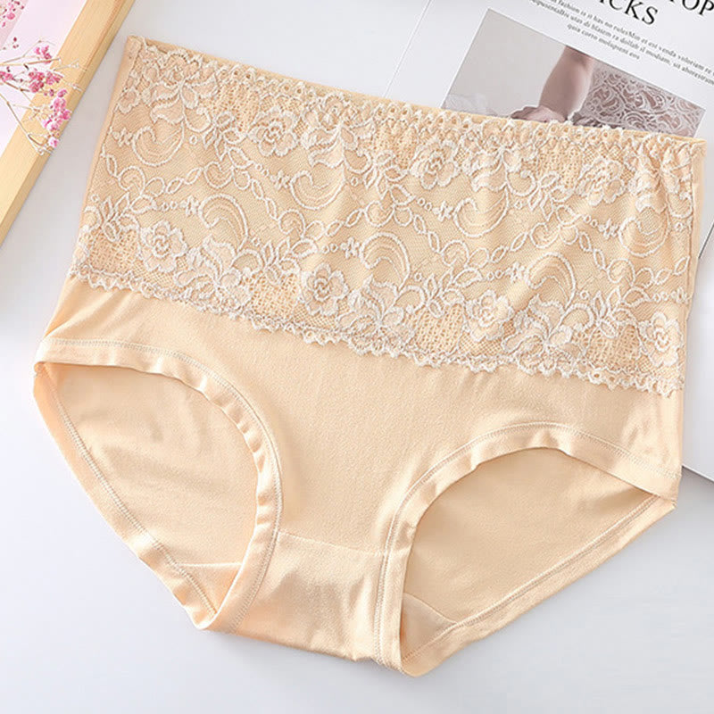 Hochgeschnittene Spitzenhöschen (4er-Pack) - Nackt - 6XL - image 11