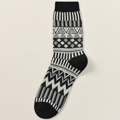Socken mit Retro-Muster (2 Paar) - Schwarz - EU39-46 (US6-12) - image 9