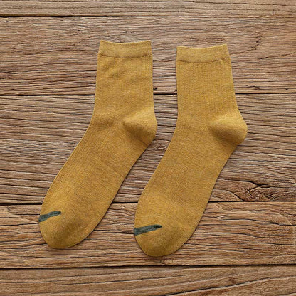 Einfarbige Futter-Baumwollsocken (6 Paar) - 42-48 - Gelb - image 9