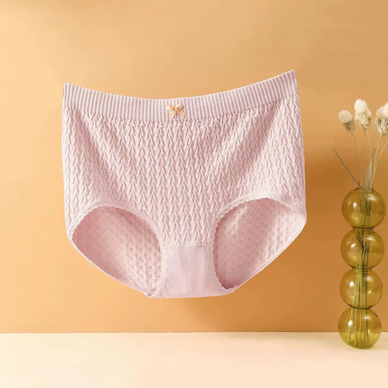 Hochgeschnittene Slips mit Schleife (5 Paar) - Rosa - 4XL - image 10