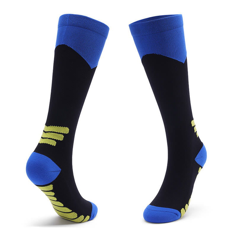 Sportliche Kniestrümpfe mit Kompression (2 Paar) - Dunkelblau - L/XL - image 3