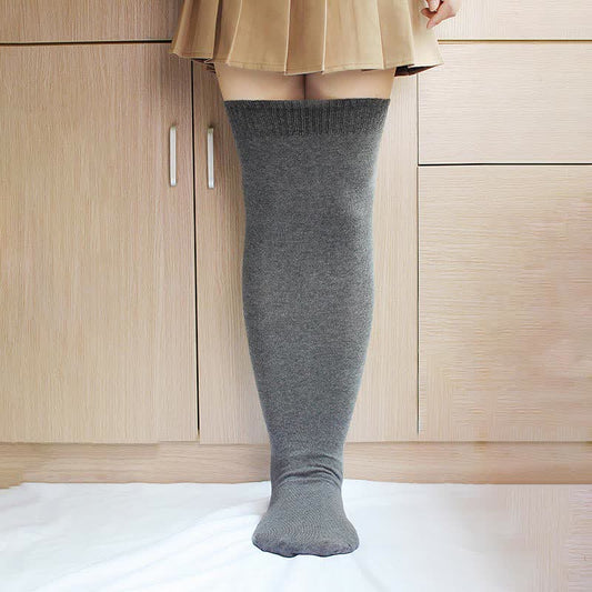 Dicke, schenkelhohe Baumwollsocken in Übergröße