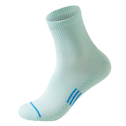 Feuchtigkeitsableitende, mehrfarbige Viertelkompressionsstrümpfe (12 Paar) - Hellblau - EU40-48 (US7-13) - image 4