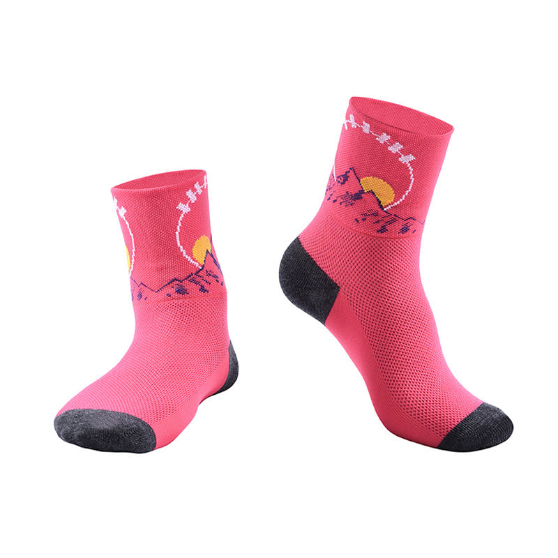 Fahrradsocken mit lustigem Muster - Rosa - L/XL - image 6
