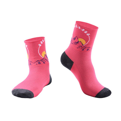 Fahrradsocken mit lustigem Muster - Rosa - L/XL - image 6