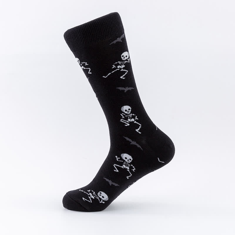 Halloween-Lounge-Crew-Socken aus Baumwolle in Übergröße (5 Paar) - image 6