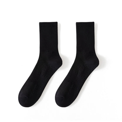 Atmungsaktive, einfarbige Viertelsocken (4 Paar) - EU43-48 (US6-12) - Schwarz - image 7