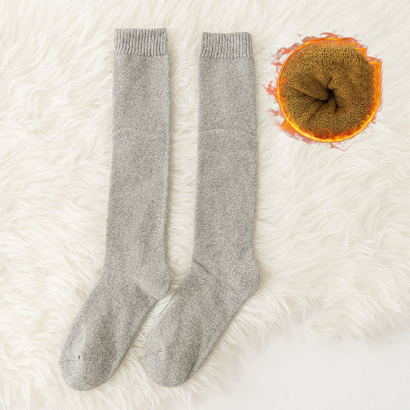 Dicke, einfarbige Kniestrümpfe (6 Paar) - Hellgrau - EU35-40 (US2-7) - image 6