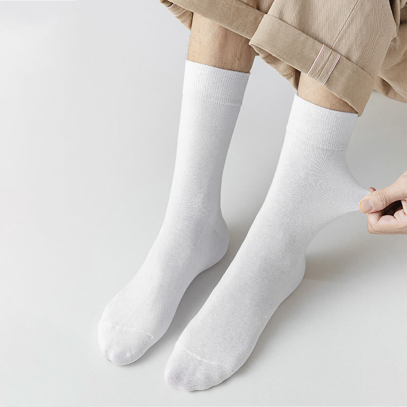 Crew-Socken in Übergröße, einfarbig (8 Paar)