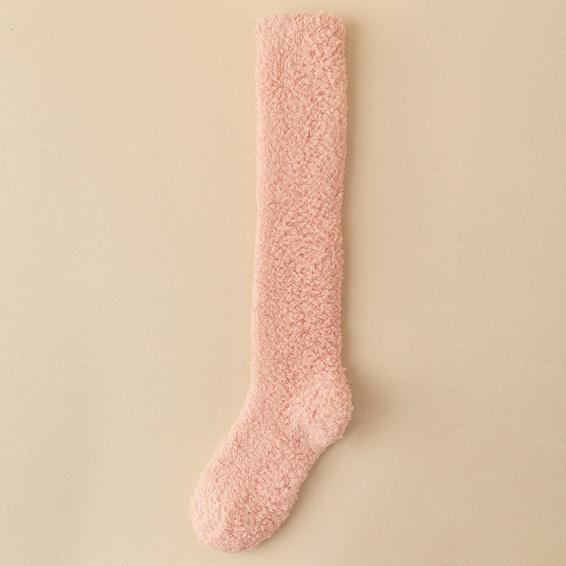 Dicke Plüsch-Kniestrümpfe in Übergröße (5 Paar) - Rosa - EU36-43 (US3-9) - image 12