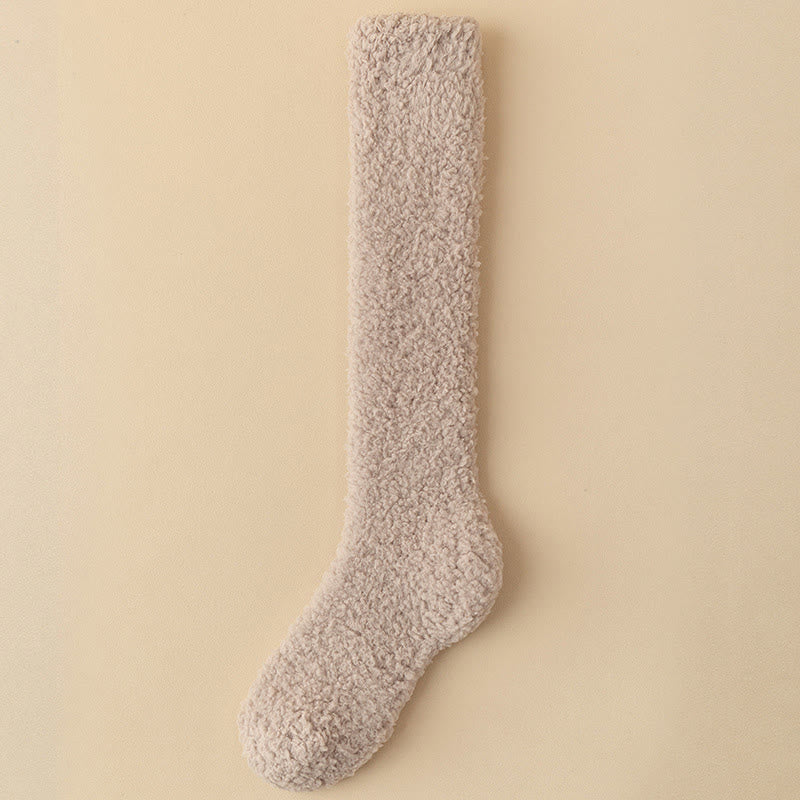 Dicke Plüsch-Kniestrümpfe in Übergröße (5 Paar) - Khaki - EU36-43 (US3-9) - image 7
