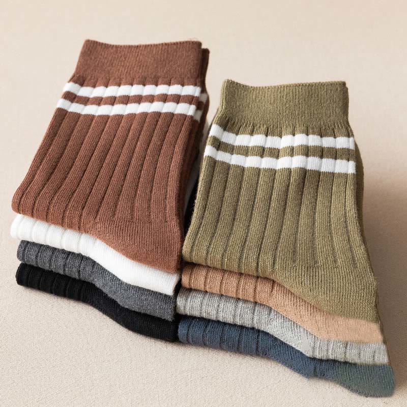 Gestreifte, weiche Diabetiker-Viertelsocken (6 Paar) - image 5