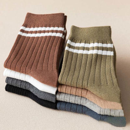 Gestreifte, weiche Diabetiker-Viertelsocken (6 Paar) - image 5