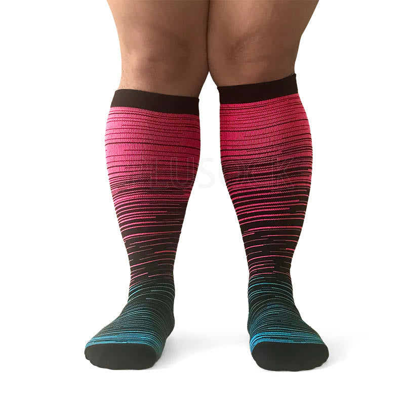 Fuchsia Red Filaments Kompressionsstrümpfe in Übergrößen 2XL-7XL (3 Paar) - image 5