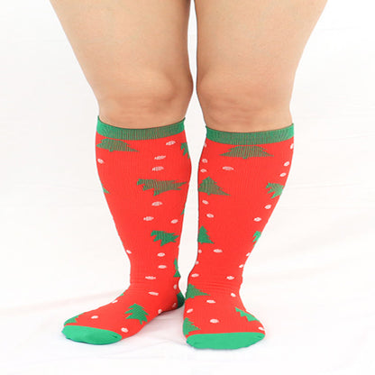 Kniehohe Kompressionsstrümpfe für den Weihnachtssport (6 Paar) - image 9