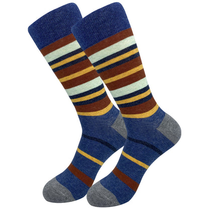 Modische karierte Crew-Socken in Übergröße (5 Paar)