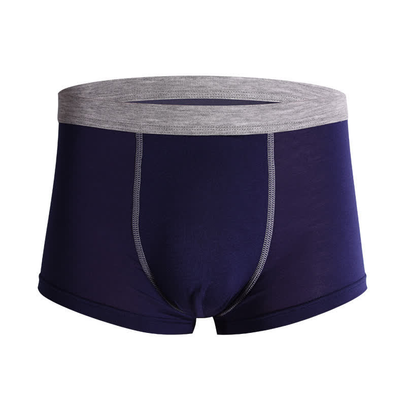 Einfarbige Fly-Boxershorts in Übergröße (6er-Pack) - Marineblau - 7XL - image 2