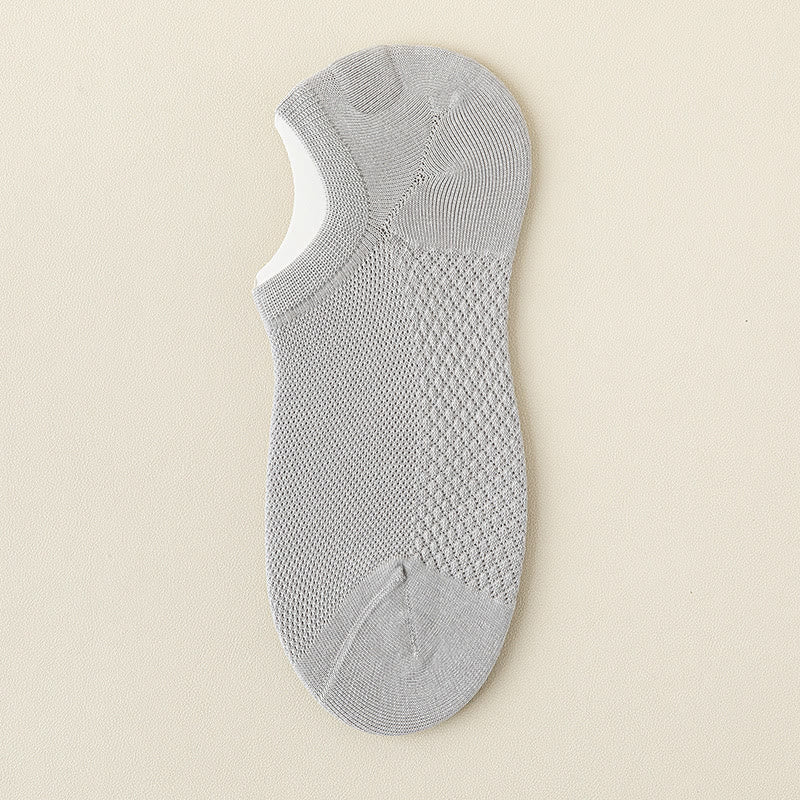 Mesh-Massage-No-Show-Socken (5 Paar) - Hellgrau - EU39-46 (US5-12) - image 21