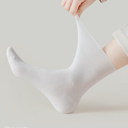 Einfarbige, hochelastische Viertelsocken (5 Paar)