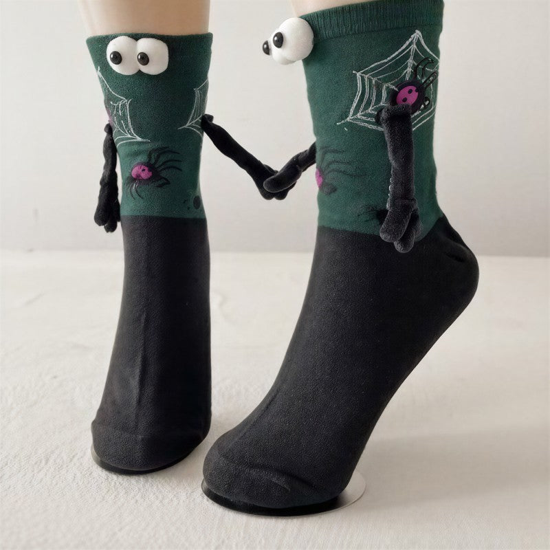 Halloween 3D-Augen Plüsch-Bündchensocken (3 Paar) - Grün - EU36-40 (US3-7) - image 4