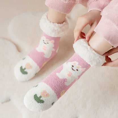 Kuschelbär-Haussocken - Rosa - EU34-39 (US1-6) - image 2