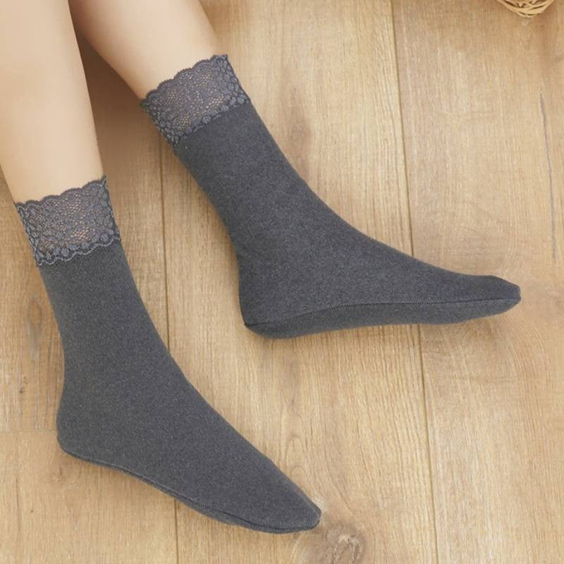 Romantische Viertelsocken mit Spitzenbesatz (8 Paar) - Blau - EU36-40 (US3-7) - image 6