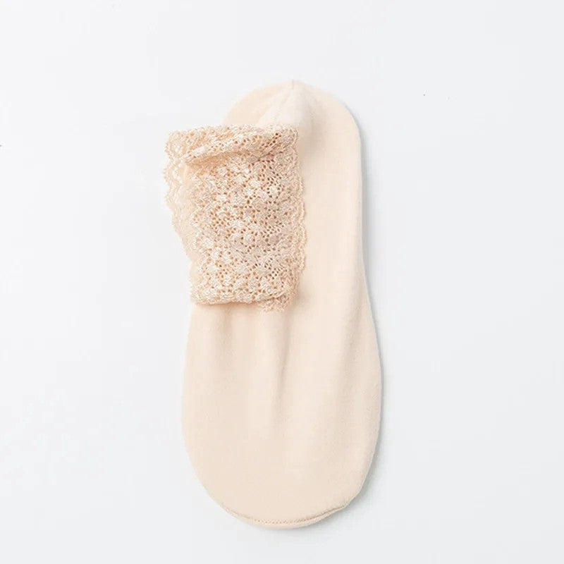 Elegante Knöchelsocken mit Spitzenbesatz (8 Paar) - Nackt - EU36-40 (US3-7) - image 10