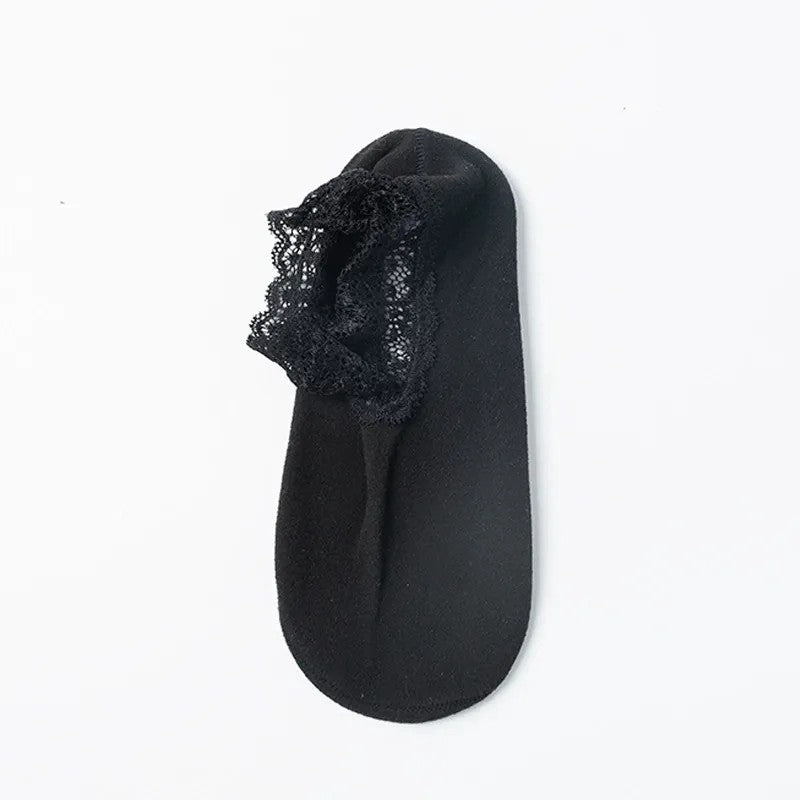 Elegante Knöchelsocken mit Spitzenbesatz (8 Paar) - Schwarz - EU36-40 (US3-7) - image 9