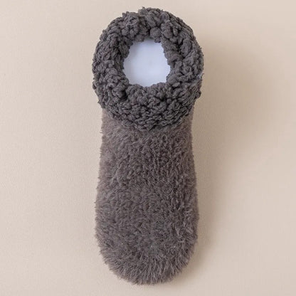 Kuschelige Sherpa-Haussocken mit Bündchen und geschlossener Spitze (2 Paar) - Dunkelgrau - EU36-39 (US3-5) - image 1