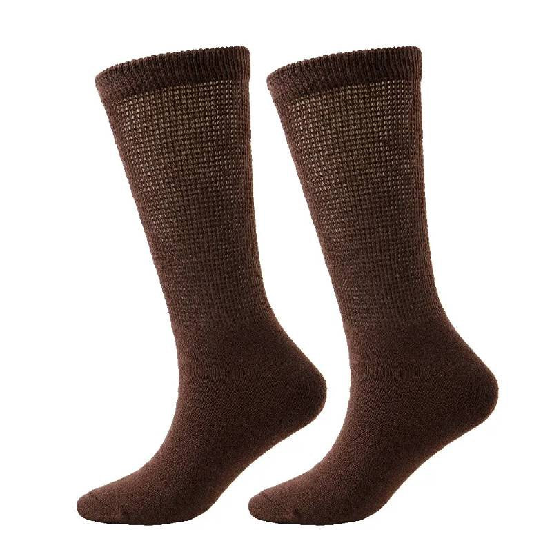Atmungsaktive, gerippte Socken (3 Paar) - Braun - EU37-44 (US4-10) - image 1