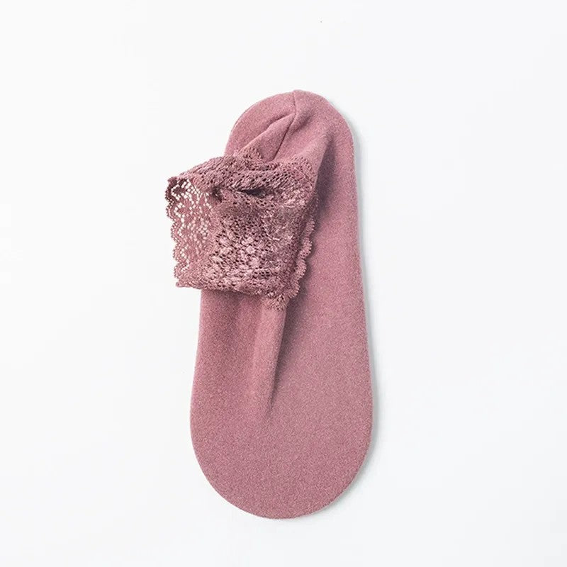 Elegante Knöchelsocken mit Spitzenbesatz (8 Paar) - Rose - EU36-40 (US3-7) - image 3