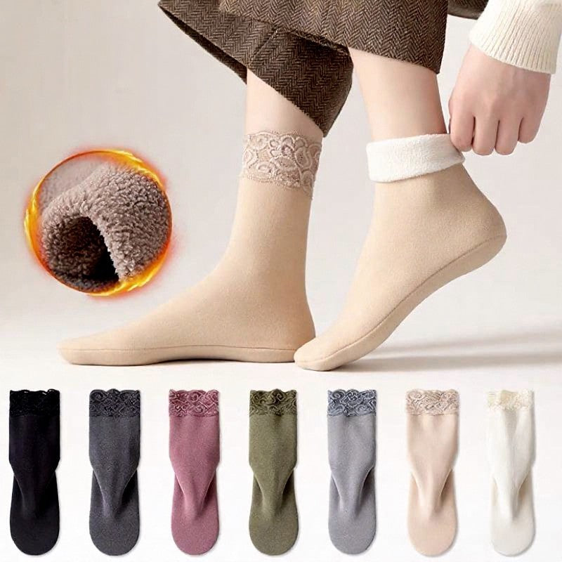 Romantische Viertelsocken mit Spitzenbesatz (8 Paar) - Mehrfarbig - EU36-40 (US3-7) - image 0