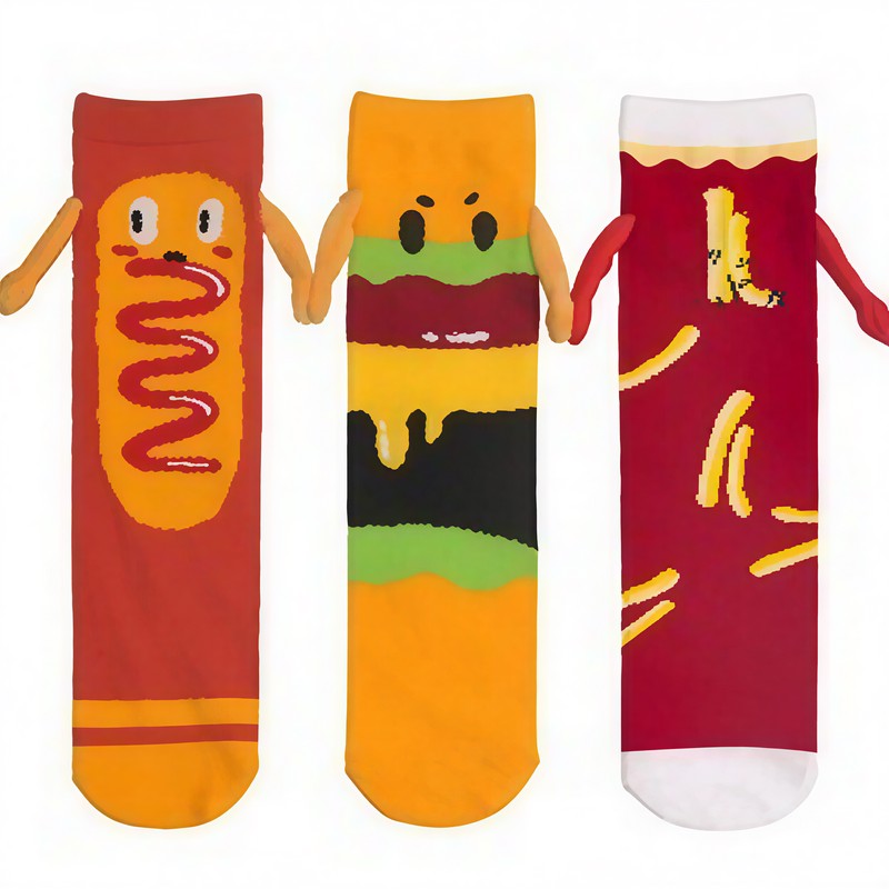 Viertelsocken mit verspieltem Lebensmittel-Print aus Baumwollmischgewebe (3 Paar) - Mehrfarbig - EU36-42 (US3-9) - image 4