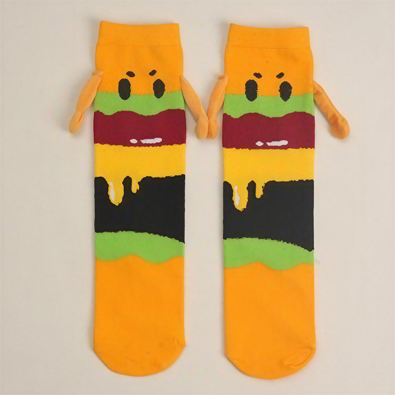Viertelsocken mit verspieltem Lebensmittel-Print aus Baumwollmischgewebe (3 Paar) - Gelb - EU36-42 (US3-9) - image 2